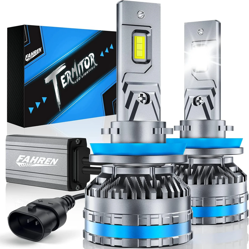 FAHREN H11/H8/H9 LED Bulbs – 120W 40,000LM, 6500K, Canbus Fog Lights (2-Pack)