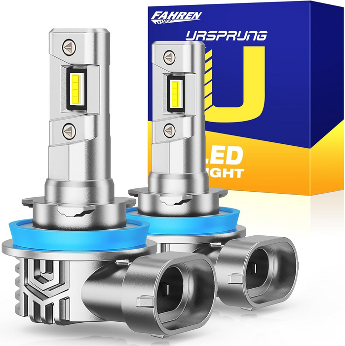 FAHREN 2025 H11/H9/H8 LED Bulbs, 1000% Brighter, 6500K White (2-Pack)
