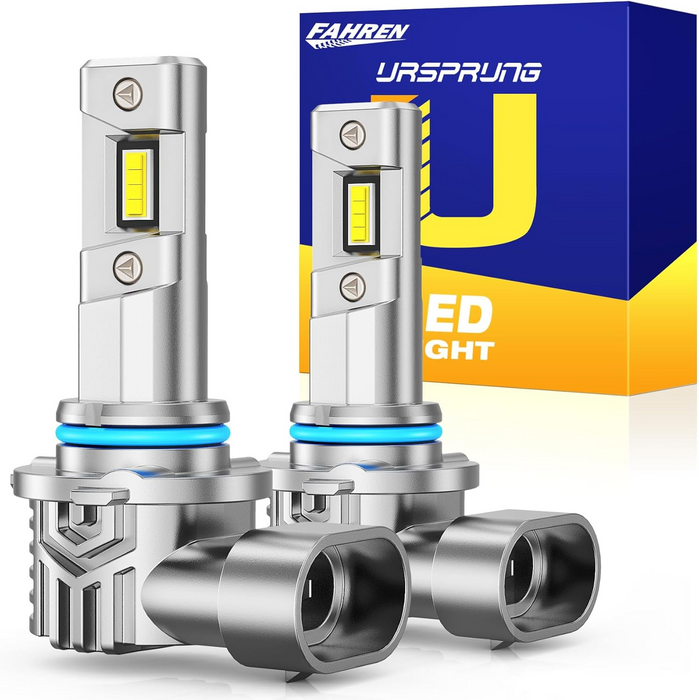 FAHREN 9006 LED Headlight Bulbs 2025 | 6500K Cool White, Pack of 2