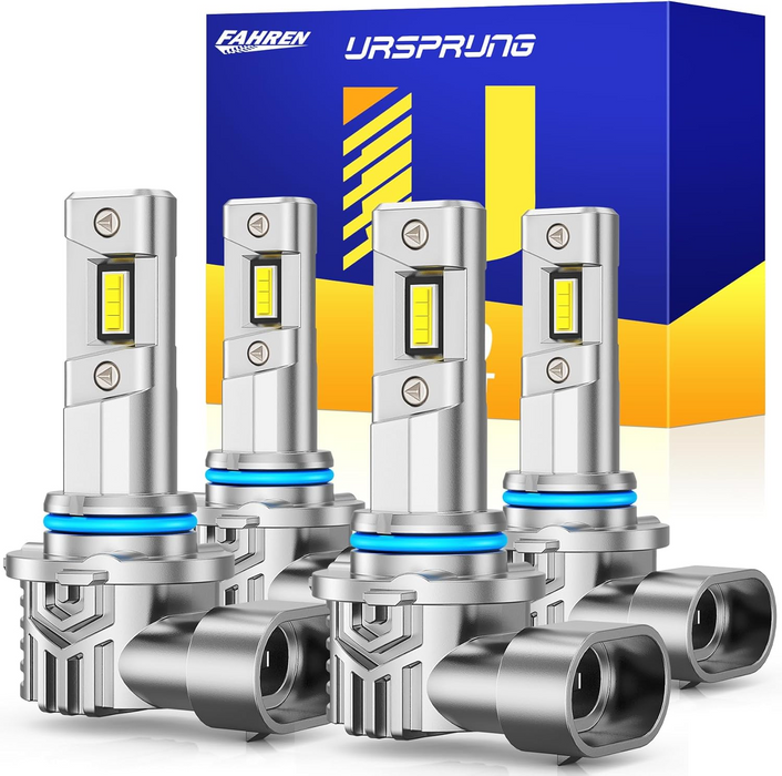 FAHREN 9005 9006 LED Headlight Bulbs Combo | 6500K Cool White, Pack of 4