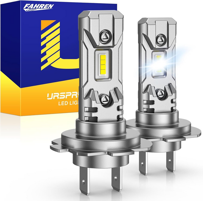 FAHREN H7 LED Headlight Bulbs 1:1 Size Plug & Play, Pack of 2