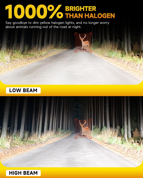 FAHREN H7 LED Headlight Bulb, 1:1 Size, Plug & Play All-in-One LED Fog Lights