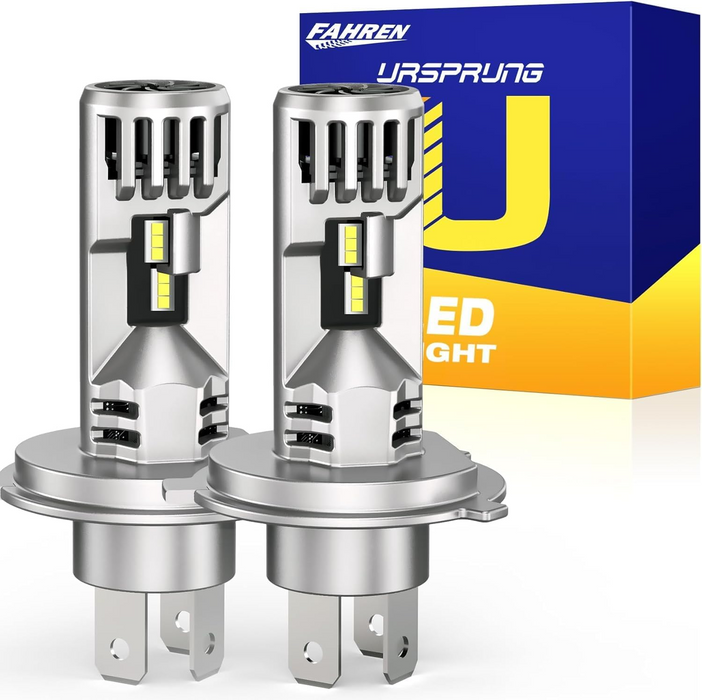 FAHREN 2025 H4 9003 LED Headlight Bulbs 800% Bright, Pack of 2