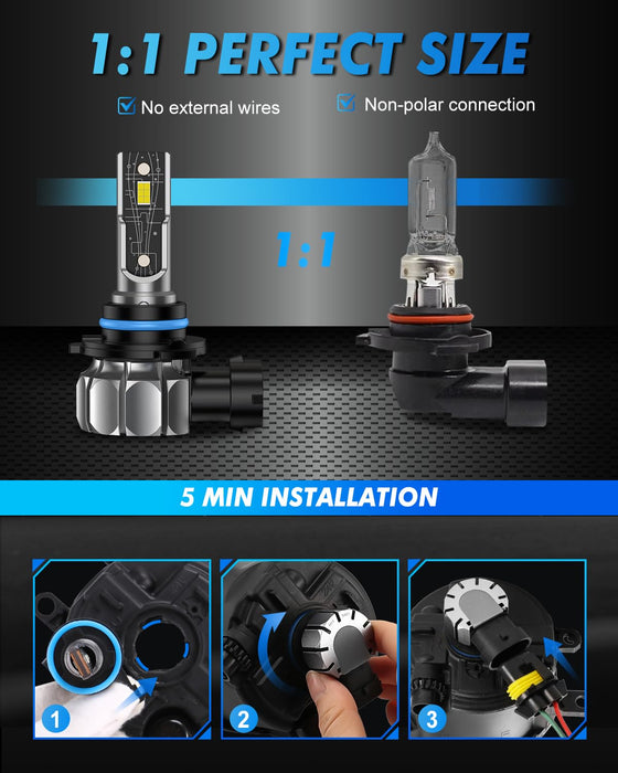 1:1 perfect size easy installation led car lighting