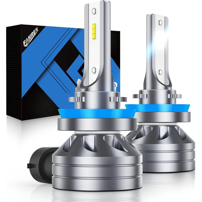H11/H8/H16 LED Fog Light Bulbs, 12000LM 400% Brighter Fanless, 6500K Cool White
