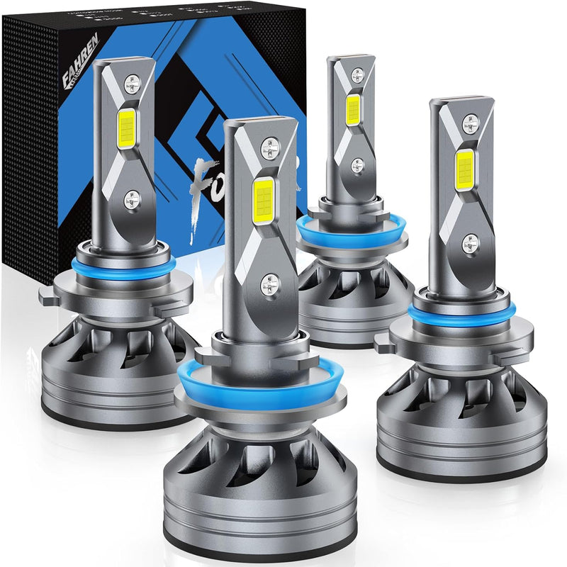 Fahren 9005 H11 LED Headlight Combo, 100000LM Hi/Lo Beam 4-Pack
