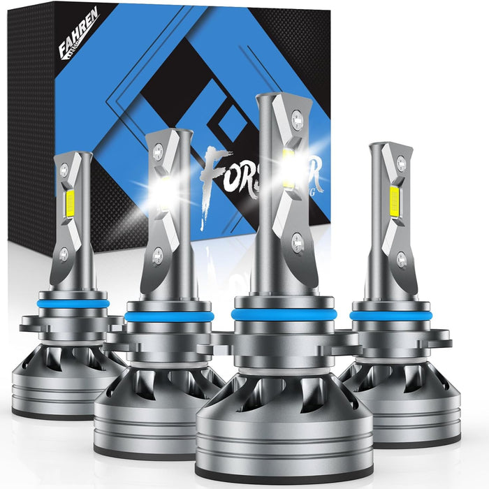 FAHREN 9005/9006 LED Combo, 60,000LM, 6500K, Fog Lights, Cooling Fan (4-Pack)