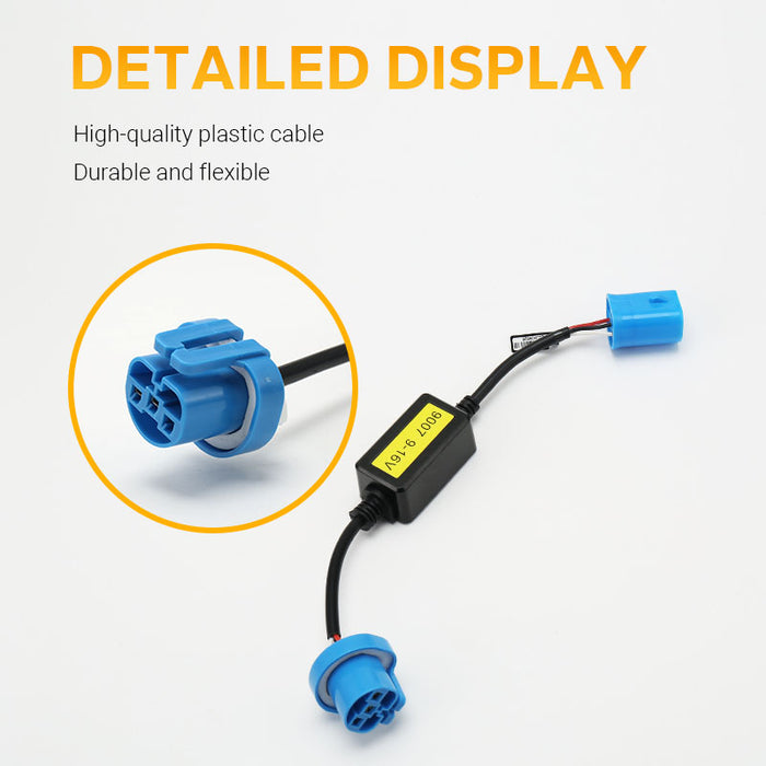 9007 CANbus Decoder, Plug-and-Play Anti-Flicker Module for Bulb Pack of 2