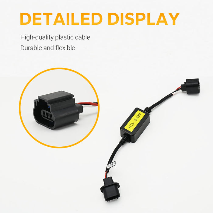 9008/H13 Headlight CANbus Decoder, Anti-Flickering Harness Pack of 2