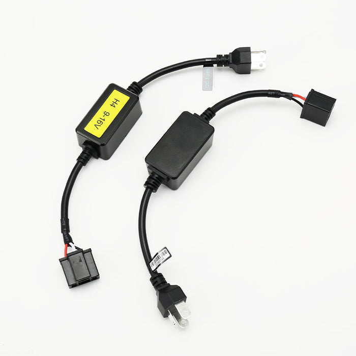 H4 CANbus Decoder, Plug-and-Play Anti-Flicker Module for Bulb Pack of 2