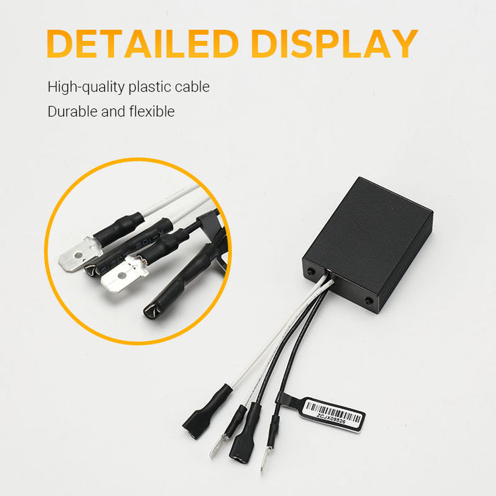 H7 CANbus Decoder, Plug-and-Play Anti-Flicker Module for Bulb Pack of 2