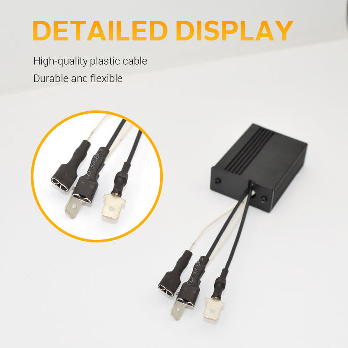 H7 CANbus Decoder, Plug-and-Play Anti-Flicker Module for Bulb Pack of 2