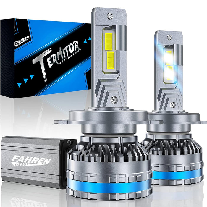 FAHREN H4/9003 LED Bulbs, 40,000LM, 6500K, IP68 Waterproof (2-Pack)