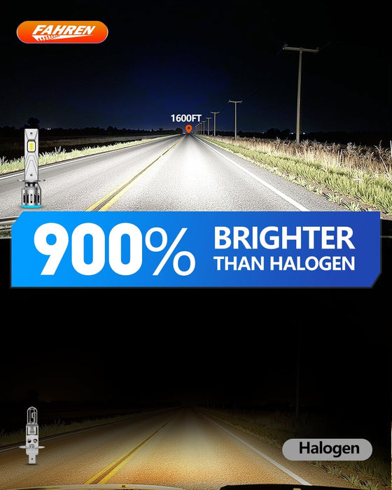 FAHREN 2025 Upgrade & Brightest 40000LM H1 Bulbs