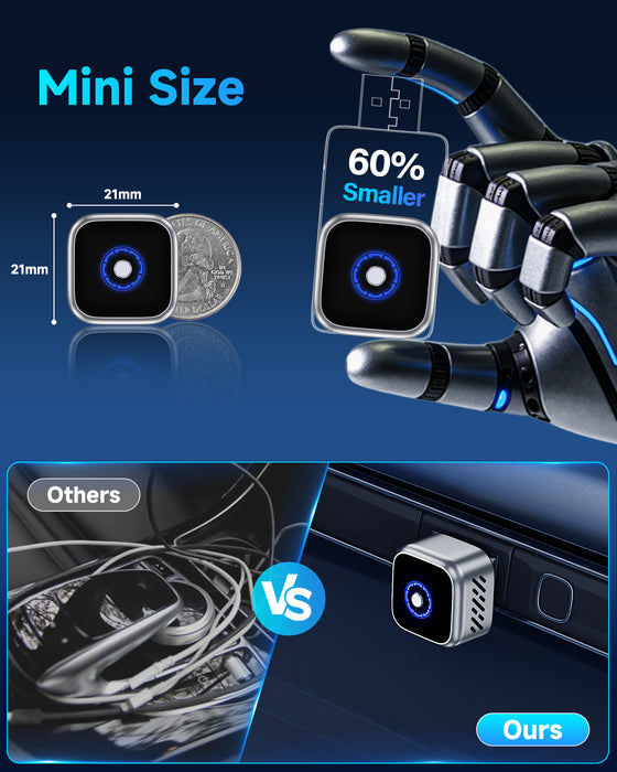 Fahren B12 T-Shaped Wireless CarPlay & Android Auto Adapter with One-Touch Disconnect