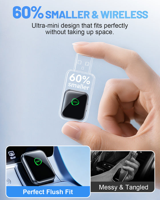 Fahren B3 T-Shaped Wireless CarPlay & Android Auto Adapter with One-Touch Disconnect