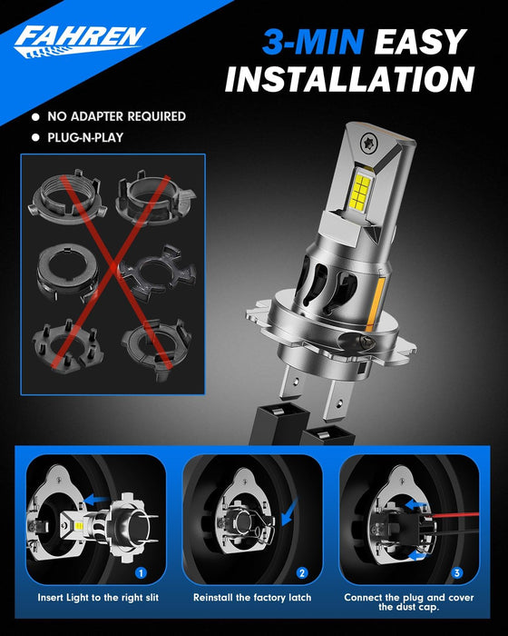 FAHREN H7 Light Bulbs 30000LM Brightness
