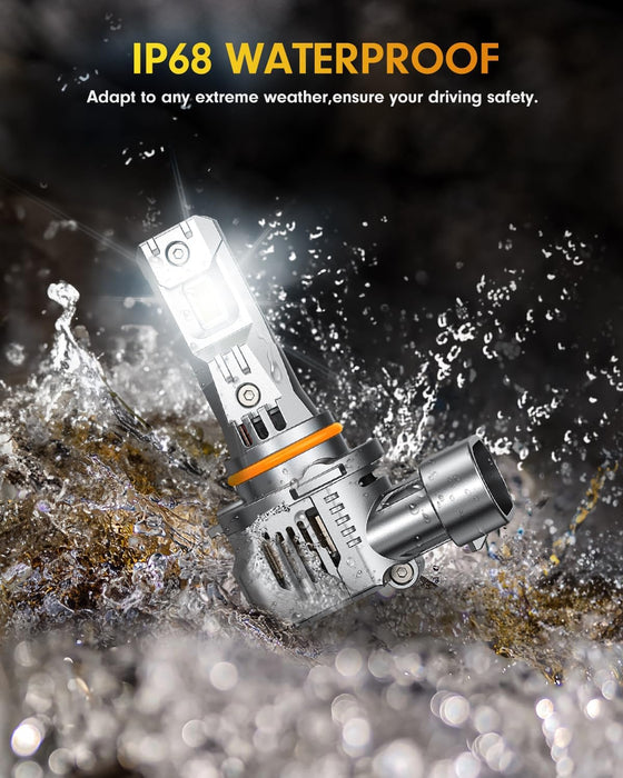 FAHREN TERMITOR 9005 LED Bulbs, 40,000LM, 6500K, 1:1 Size, Plug & Play Fog Lights