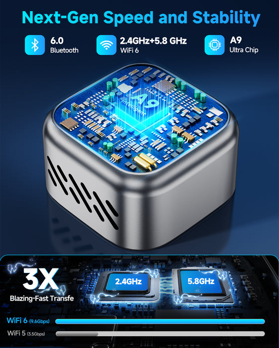 Fahren B12 T-Shaped Wireless CarPlay & Android Auto Adapter with One-Touch Disconnect