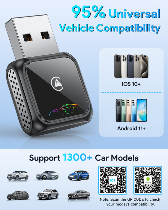 Fahren KY-4195 Standard Wireless CarPlay & Android Auto Adapter (Unisex Black)