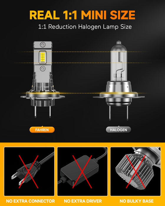 FAHREN 2025 Upgraded H7 Led Light Bulbs, 30000LM 800% Super Bright Lighting Bulb