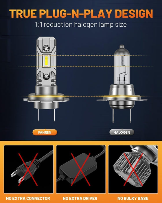 Forenner Fahren Upgraded H7 Light Bulbs