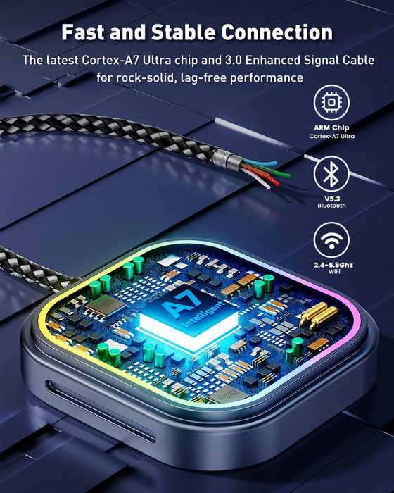 FAHREN 2-in-1 Wireless Carplay Adapter for iPhone & Android