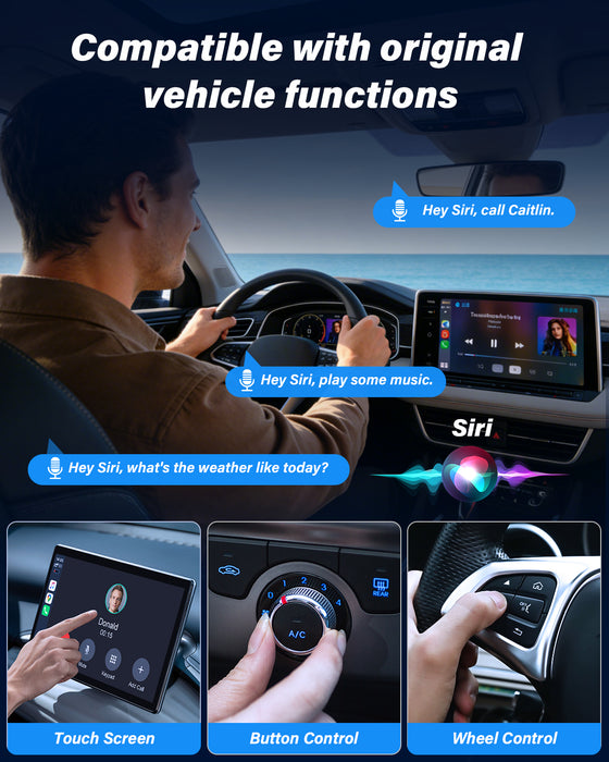 Fahren P800 USB Flash Drive Wireless CarPlay & Android Auto Adapter with One-Touch Disconnection & Metal Mid-Frame