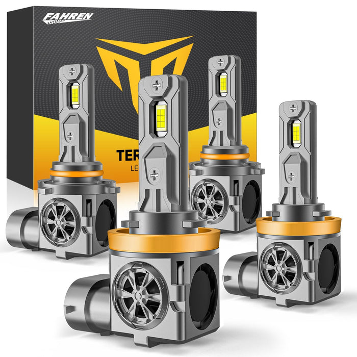 Termitor 2026 Upgraded H1 Bulbs, 1000% Brightness 6500K Cool White, 1:1 Mini Size, IP68 Waterproof Flicker-Free Automotive H1 H1LL Fog Light Bulbs, Plug and Play No Adapter Needed, Pack of 2