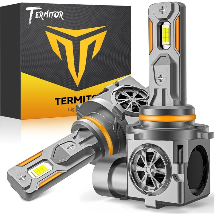 Termitor 2026 Upgraded H1 Bulbs, 1000% Brightness 6500K Cool White, 1:1 Mini Size, IP68 Waterproof Flicker-Free Automotive H1 H1LL Fog Light Bulbs, Plug and Play No Adapter Needed, Pack of 2