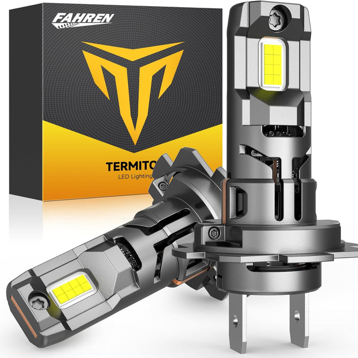 FAHREN 𝐁𝐫𝐢𝐠𝐡𝐭𝐞𝐬𝐭-𝐆𝐞𝐧 H7 LED Bulbs, 𝟔𝟎,𝟎𝟎𝟎𝐋𝐌 𝟏𝟐𝟎𝟎% Brighter, 6500K Cool White, Truly Plug and Play H7 Light Bulbs, CAN-Bus Ready, No extra Adapter Required, Pack of 2