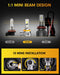 FAHREN 9005/HB3 H11/H8/H9 Led Bulbs Combo – 120000LM 1200% Super Brighter, 2025 Updated Fog Light Bulbs, 1:1 Mini Size, 6500K Cool White, Quick Install, True Plug & Play, Pack of 4