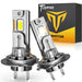 Termitor 2026 Upgraded H1 Bulbs, 1000% Brightness 6500K Cool White, 1:1 Mini Size, IP68 Waterproof Flicker-Free Automotive H1 H1LL Fog Light Bulbs, Plug and Play No Adapter Needed, Pack of 2