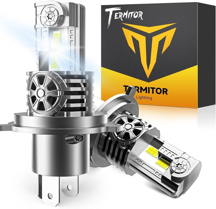 Termitor 2026 Upgraded H1 Bulbs, 1000% Brightness 6500K Cool White, 1:1 Mini Size, IP68 Waterproof Flicker-Free Automotive H1 H1LL Fog Light Bulbs, Plug and Play No Adapter Needed, Pack of 2