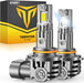 FAHREN 9005/HB3 LED Light Bulbs, 60000LM Super Bright, 6500K Cool White, 10-Year Service Lifespan, 9005/HB3 high beam 5 Min Plug and Play, Real 1:1 Designfor Stock Halogen Replacement, Pack of 2