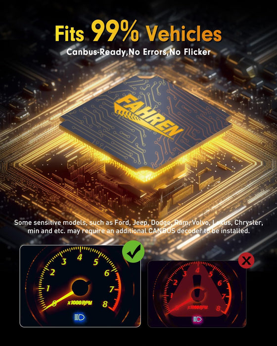 FAHREN H11 Fog Bulbs, 𝟭𝟬𝟬𝟬𝟬𝟬𝗟𝗠 𝟭𝟱𝗫 Upgraded H11/H8/H9 Bright Lighting Bulb, Brighter 24 CSP Chips, Boost Epic Night Visibility, 6500K Cool White IP68 Waterproof, Pack of 2