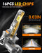 Termitor Latest H13/9008 H10 LED Bulbs Combo, 80,000LM 15X Ultra-Bright 6500K Cool White, Ford F-150 2004-2014, Real 1:1 Size 9008/H13 H10/9145/9140 LED Fog Light Off-Road Bulb, Plug N Play, Pack of 4