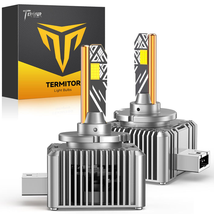 Termitor 2026 Upgraded H1 Bulbs, 1000% Brightness 6500K Cool White, 1:1 Mini Size, IP68 Waterproof Flicker-Free Automotive H1 H1LL Fog Light Bulbs, Plug and Play No Adapter Needed, Pack of 2