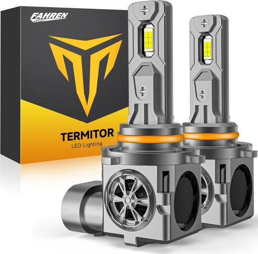 9005/HB3 LED Bulbs, 60,000LM 10X Super Brighter, 1:1 Halogen Size, 6500K Cool White, 70000Hrs Long Service Life with Cooling Fan, Plug and Play Light Kit, Pack of 2