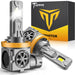 Termitor 2026 Upgraded H1 Bulbs, 1000% Brightness 6500K Cool White, 1:1 Mini Size, IP68 Waterproof Flicker-Free Automotive H1 H1LL Fog Light Bulbs, Plug and Play No Adapter Needed, Pack of 2