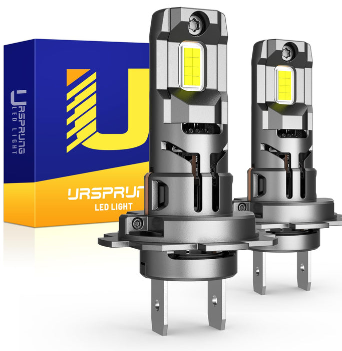 Fahren 𝐔𝐩𝐠𝐫𝐚𝐝𝐞𝐝 9005/HB3 Light Bulbs, 𝟔𝟎𝟎𝟎𝟎𝐋𝐌 𝟏𝟐𝟎𝟎% Ultra Brightness, 1:1 Mini Size, 6500K Cool White, 70000Hrs Long Service Life with Cooling Fan, Plug and Play, Pack of 2