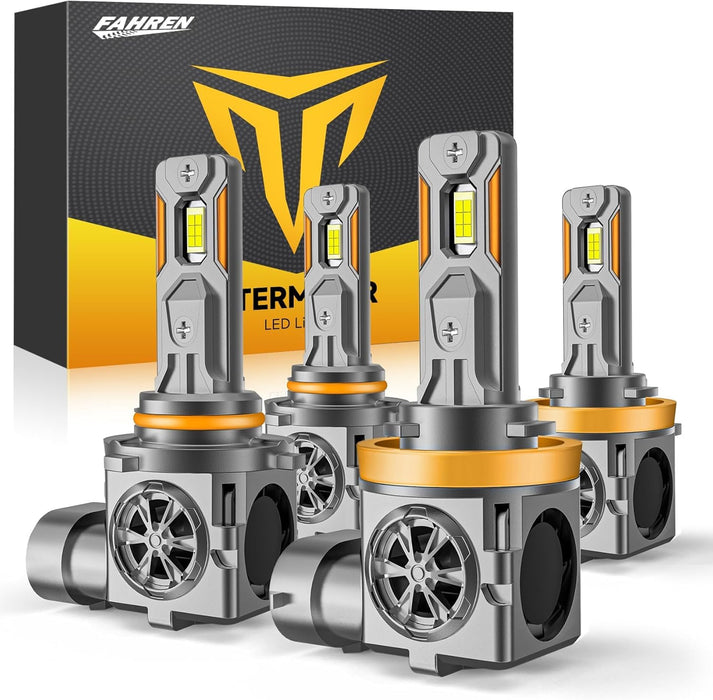 9012/HIR2 Light Bulbs, 𝟔𝟎,𝟎𝟎𝟎𝐋𝐌 𝟏𝟎𝐗 Ultra-Bright 6500K, 𝟑𝟔𝟎° Adjustable Quick Install, 𝐑𝐞𝐚𝐥 𝟏:𝟏 Size Direct Replacement 9012 Fog Light Bulb, IP68, Plug N Play, Pack of 2