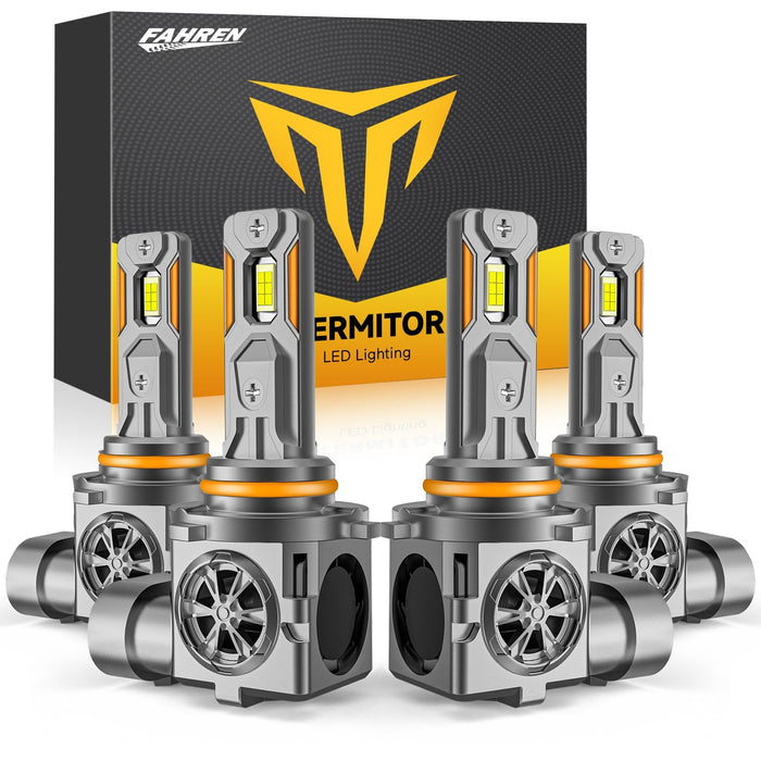 Termitor 2026 Upgraded H1 Bulbs, 1000% Brightness 6500K Cool White, 1:1 Mini Size, IP68 Waterproof Flicker-Free Automotive H1 H1LL Fog Light Bulbs, Plug and Play No Adapter Needed, Pack of 2