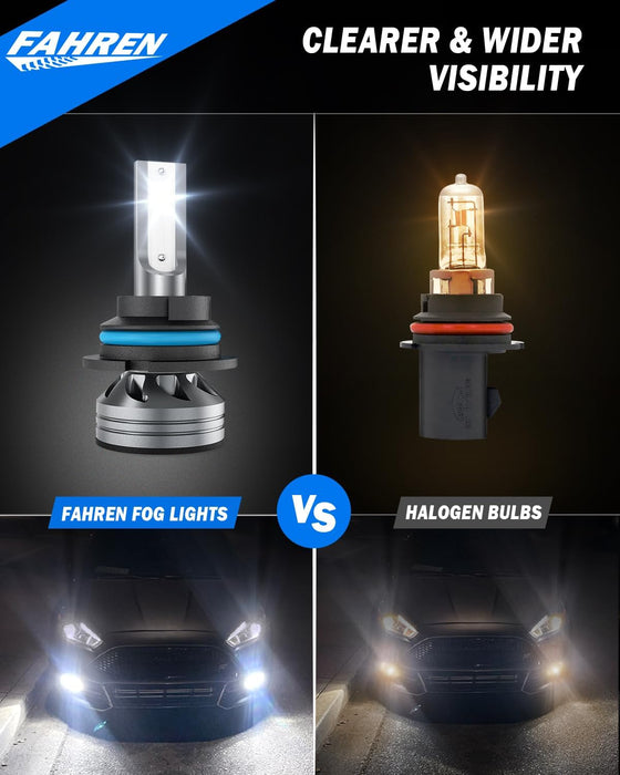 FAHREN 9004 Driving Bulbs 24000LM Super Bright HB1 Driving Fog Bulb