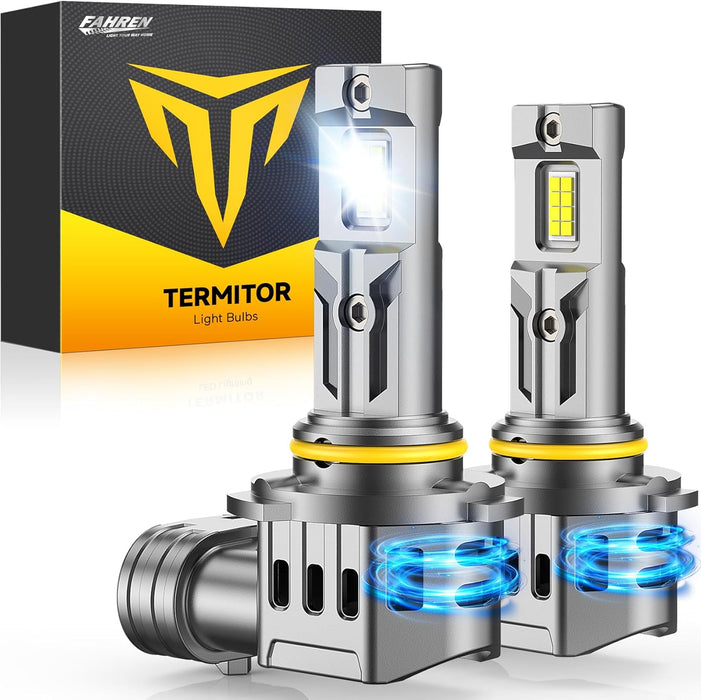 FAHREN 9005 Fog Light Bulb, 2025 Elite Core 16 Chips 60,000LM 𝟏𝟐𝐗 Brightest, 1:1 Halogen Size,Pack of 2