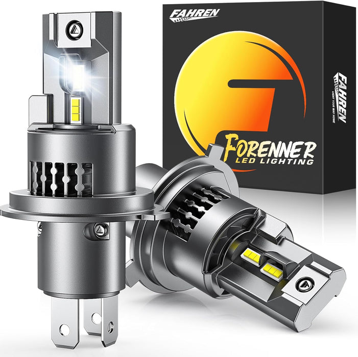 Fahren 9003/H4 LED Bulb, 60000LM 10X Super Brighter & Perfect Beam Pattern, Ultra Brighter HB2 Fog Bulbs, No Adapter Required, Pack of 2