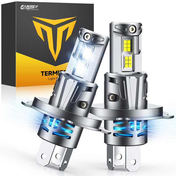 FAHREN H7 fog light bulbs, 60000LM 12X -Upgraded Brightness, 70,000 Hours Lifespan, Real 1:1 Halogen Mini Size, 6500K Cool White, 1:1 Mini Size, Plug and Play, Pack of 4 (2025 Updated)