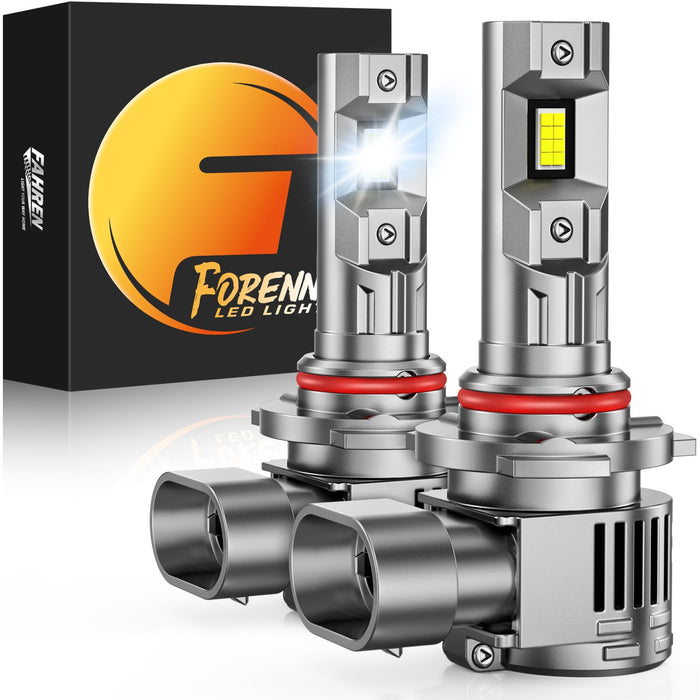 forenner Fahren H13/9008 LED Bulb Hi/Lo Beam, 900% Enhanced Brightness 6500K, 1:1 Size 𝐇𝟏𝟑 Fog Light Bulb, Direct Installation, CANbus Ready, Pack of 2