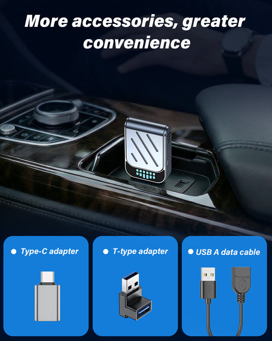 Fahren P800 USB Flash Drive Wireless CarPlay & Android Auto Adapter with One-Touch Disconnection & Metal Mid-Frame