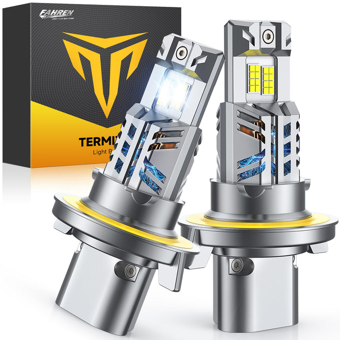 FAHREN H7 fog light bulbs, 60000LM 12X -Upgraded Brightness, 70,000 Hours Lifespan, Real 1:1 Halogen Mini Size, 6500K Cool White, 1:1 Mini Size, Plug and Play, Pack of 4 (2025 Updated)